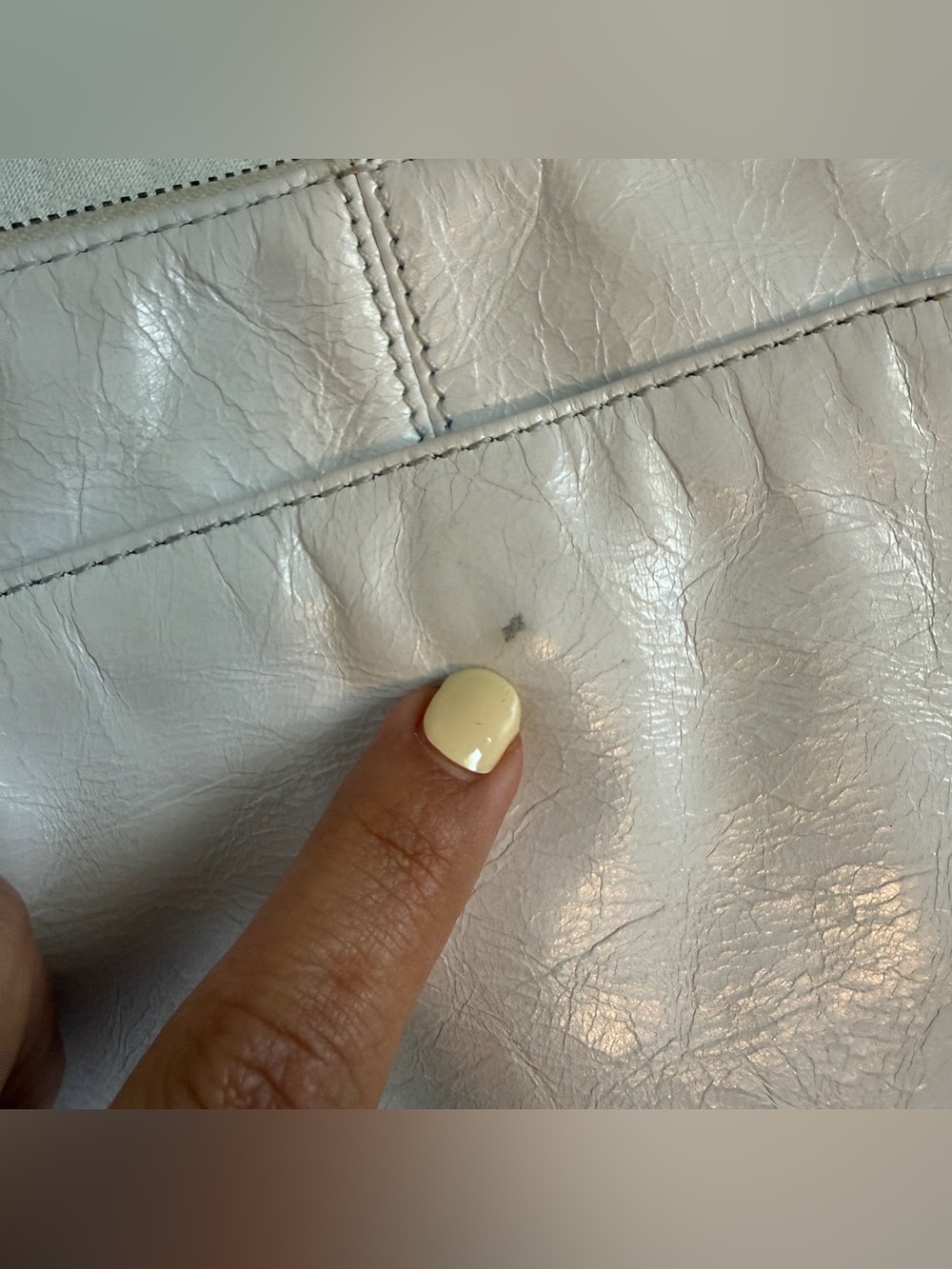 HOBO The Original White Leather Crossbody Or Shoulder Bag Minimalist Chic Boho - Picture 6 of 15